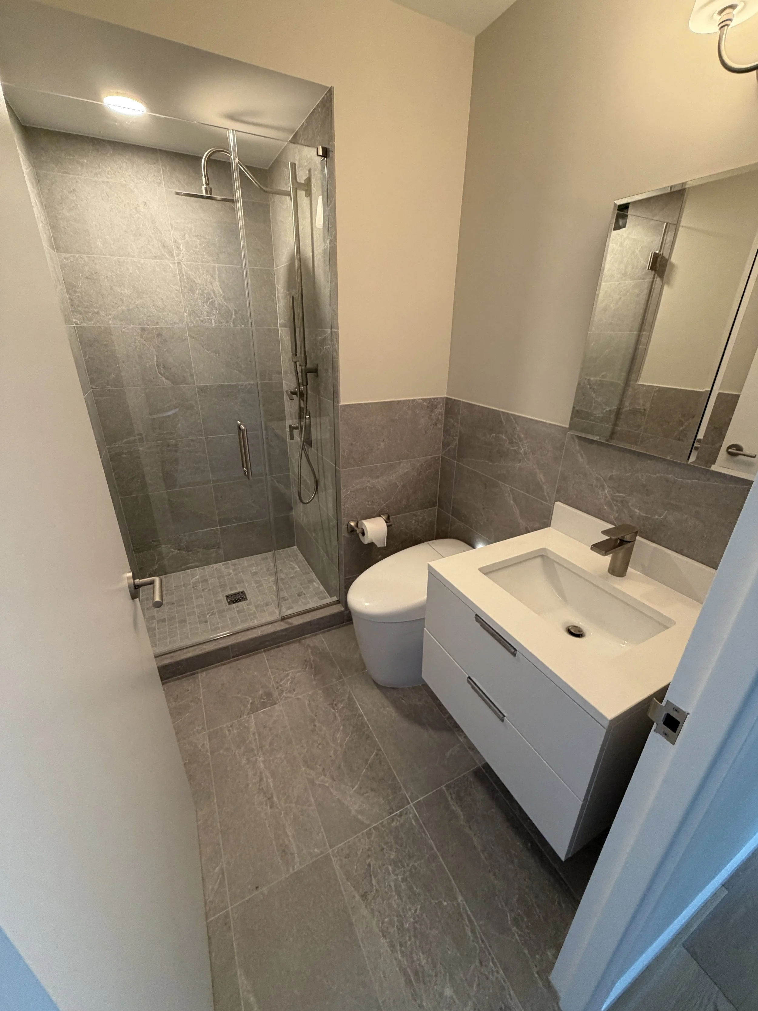 Mint bathroom renovation — bathroom gallery 11
