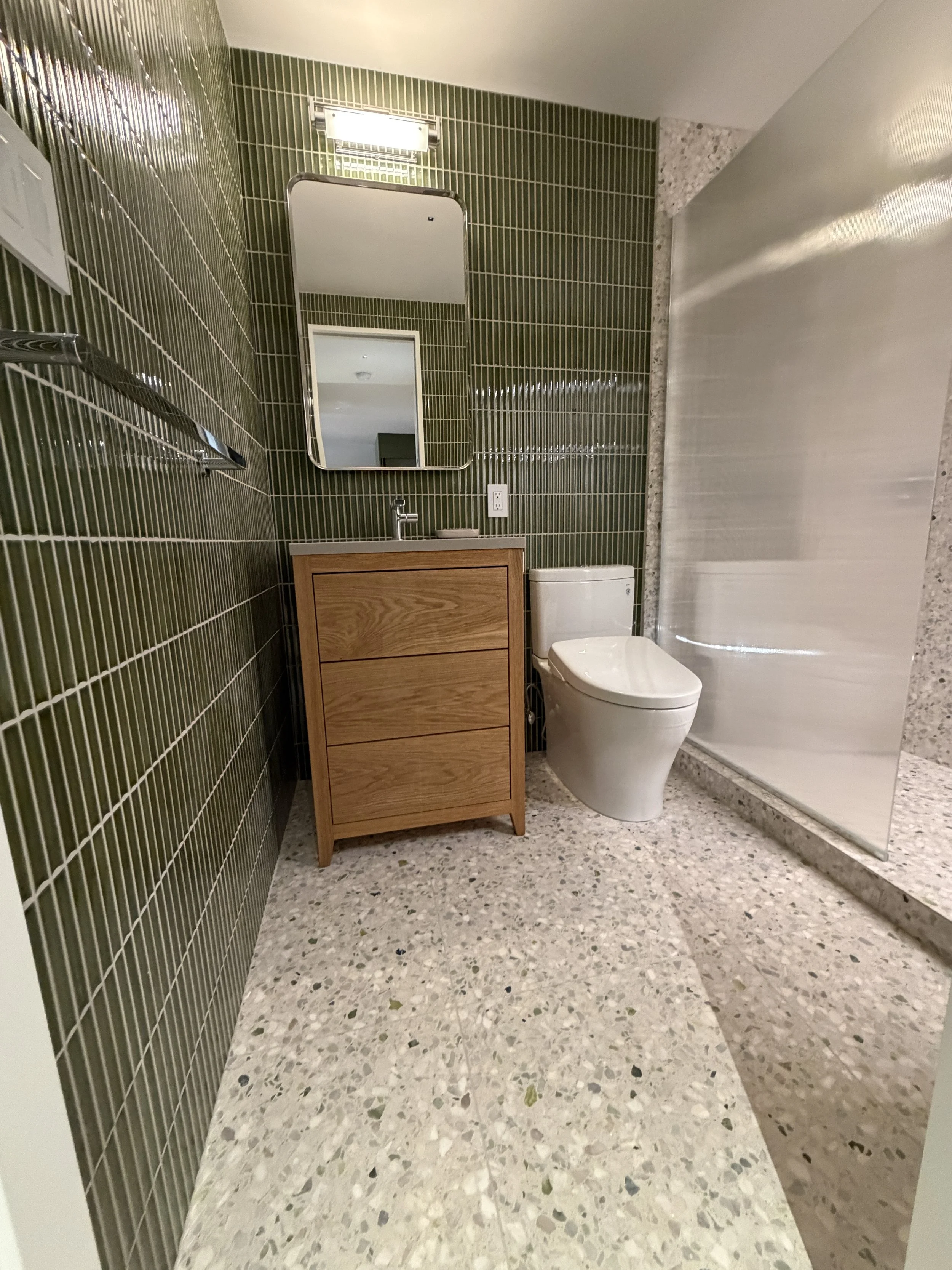 Mint bathroom renovation — bathroom gallery 19