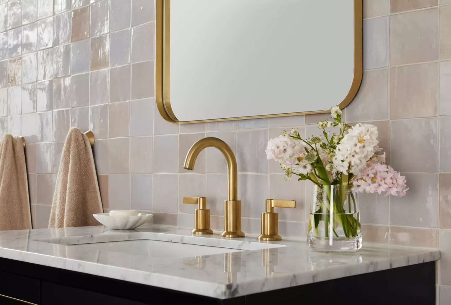 interior bath mirror vanity paintig